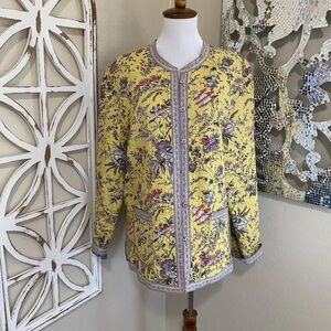 PROVENCE D'AMOUR xlarge REVERSIBLE MULI COLOR FLORAL JACKET 100% Cotton
